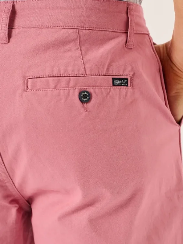 Quba & Co Antique Pink Stretch Chino Shorts - Sandor Clearance