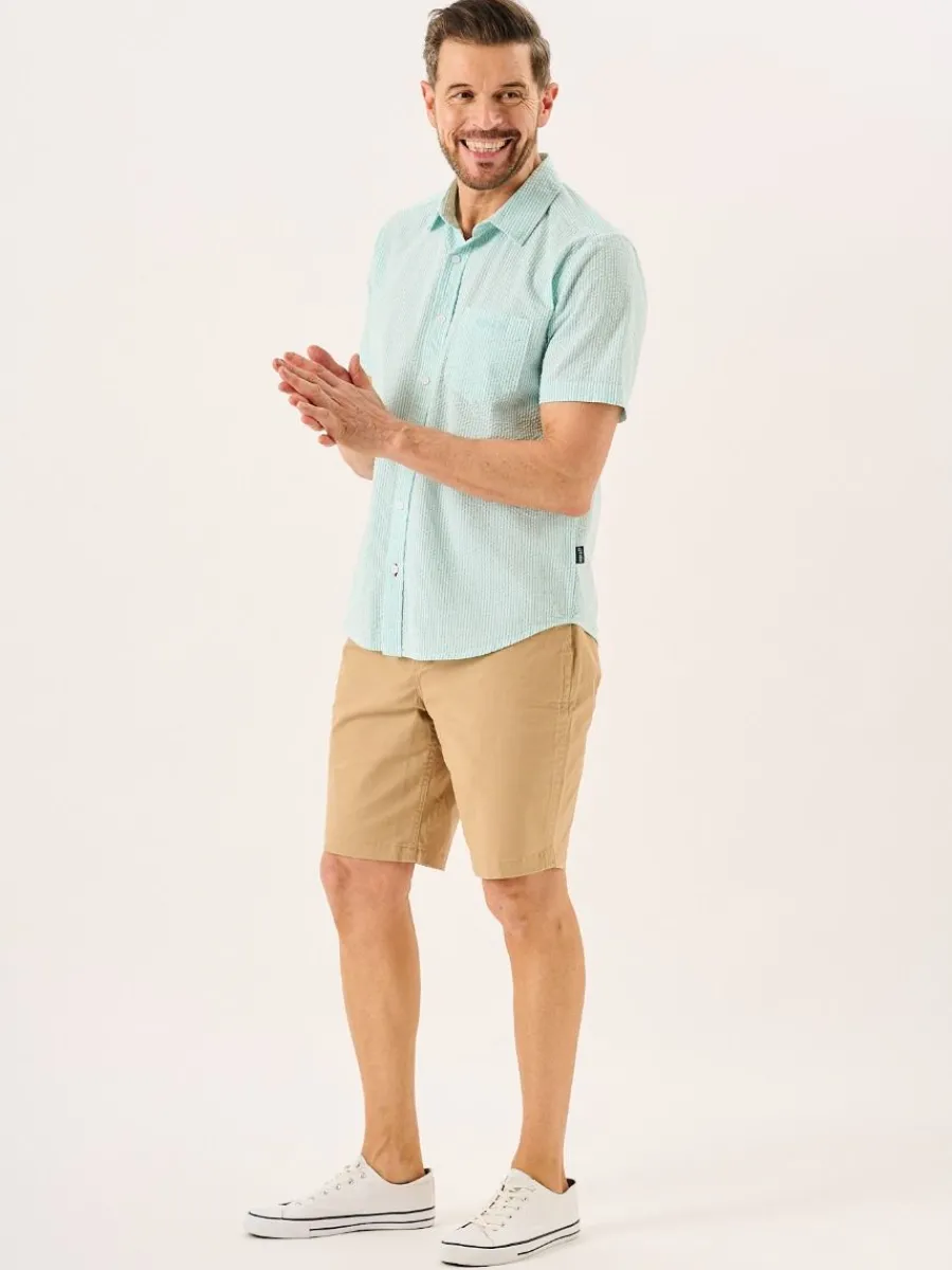 aqua_and_white_striped_se_5.webp Quba & Co Aqua And White Striped Seersucker Short Sleeve Shirt - Durst Online