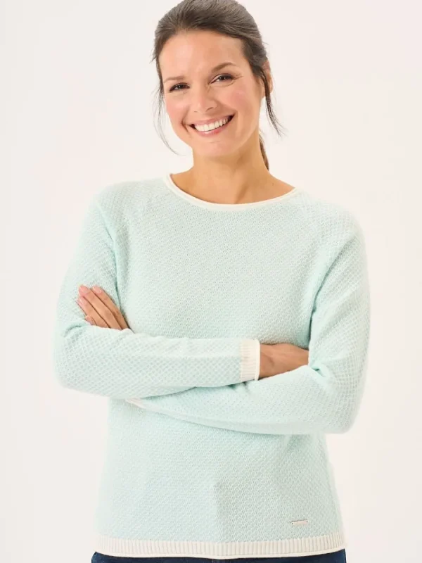 Quba & Co Aqua Raglan Textured Knit Jumper - Barlow Discount