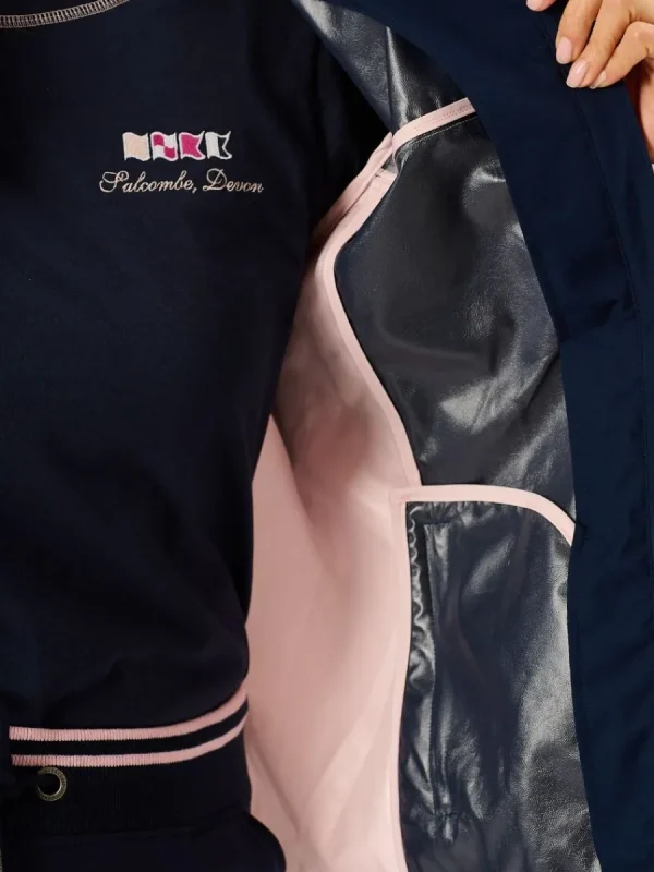 Quba & Co Araminta X-Series Showerproof Performance Jacket in Navy and Pink Outlet
