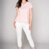Quba & Co Ariana Woven T-Shirt - Peony Pink Clearance