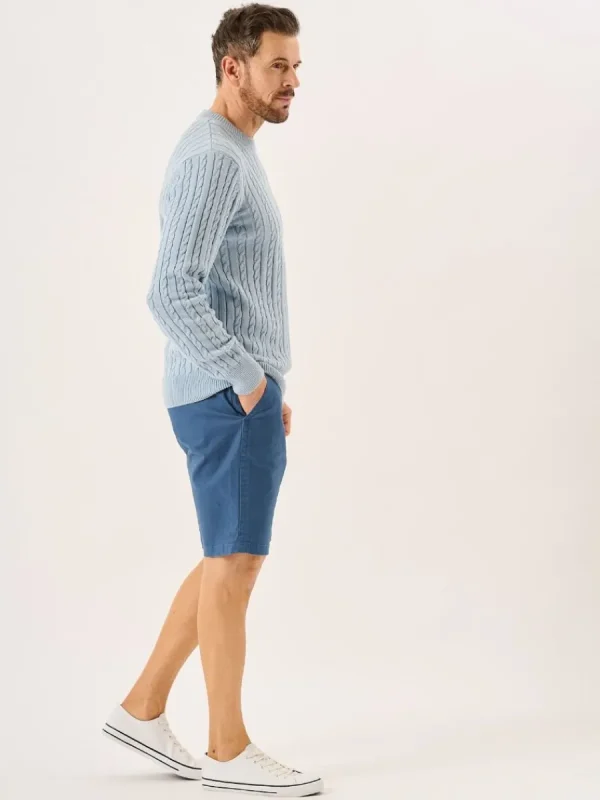 Quba & Co Ash Blue Cable Knit Lifestyle Jumper - Morston (XXL) New