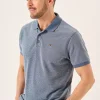 Quba & Co Ash Blue Short Sleeve Lifestyle Polo - Lance Hot