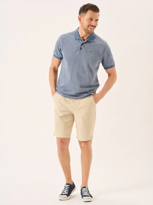 Quba & Co Ash Blue Short Sleeve Lifestyle Polo - Lance Hot