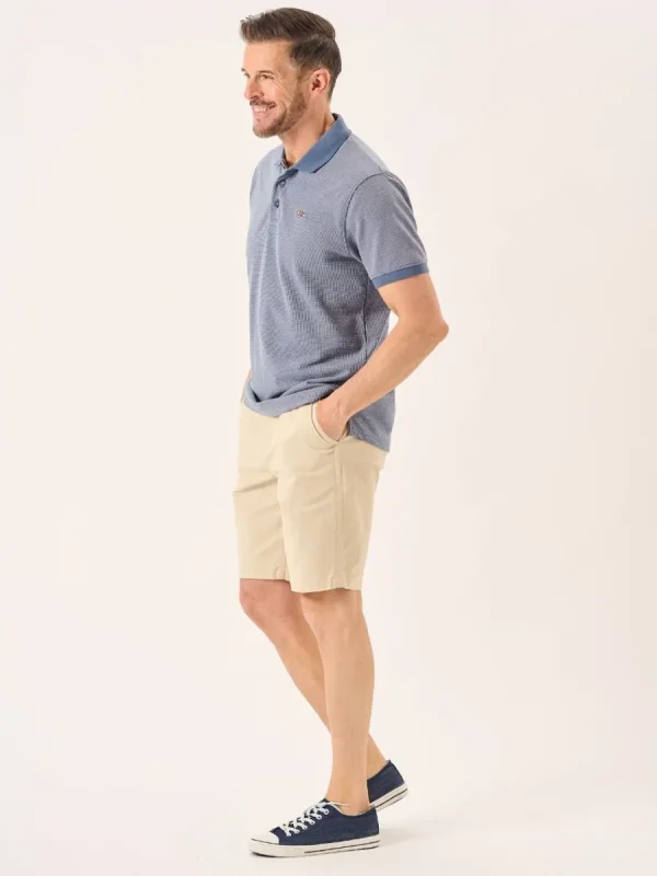 Quba & Co Ash Blue Short Sleeve Lifestyle Polo - Lance Hot