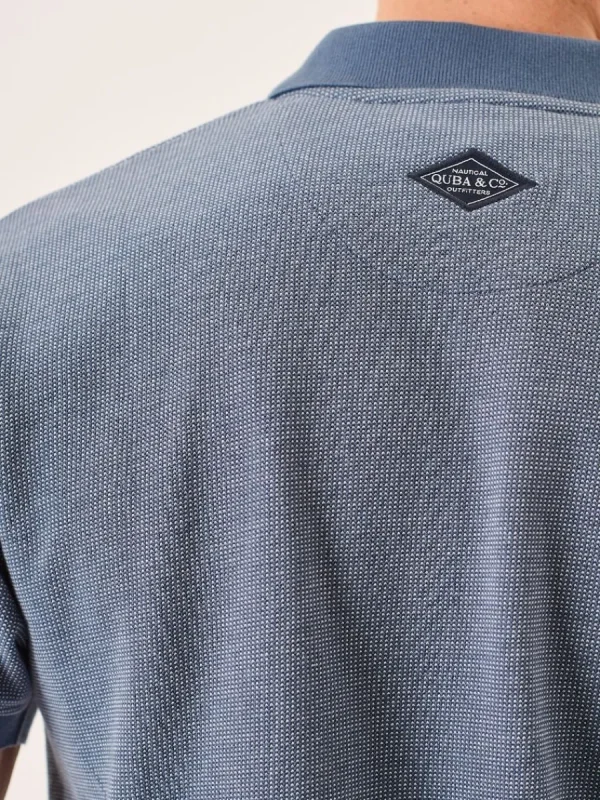 Quba & Co Ash Blue Short Sleeve Lifestyle Polo - Lance Hot
