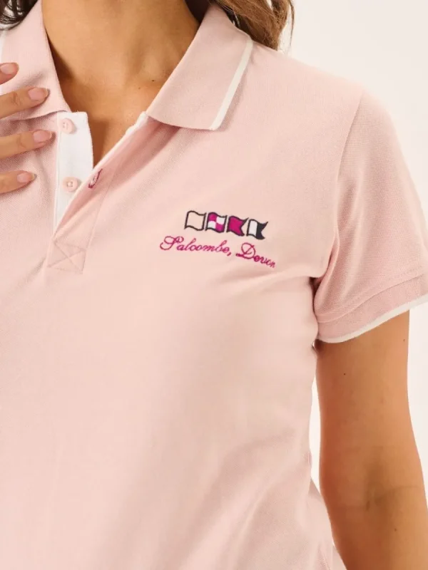 Quba & Co Baby Pink X-Series Tipped Polo Shirt - Priya Clearance