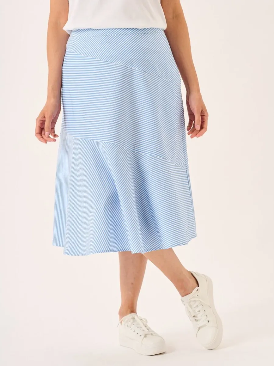 blue_amp_white_striped_pa_0.webp Quba & Co Blue & White Striped Panelled Midi Skirt - Avaline Sale
