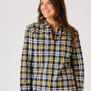 Quba & Co Blue and Ochre Long Sleeved Checked Shirt - Ladies - Jalas Best