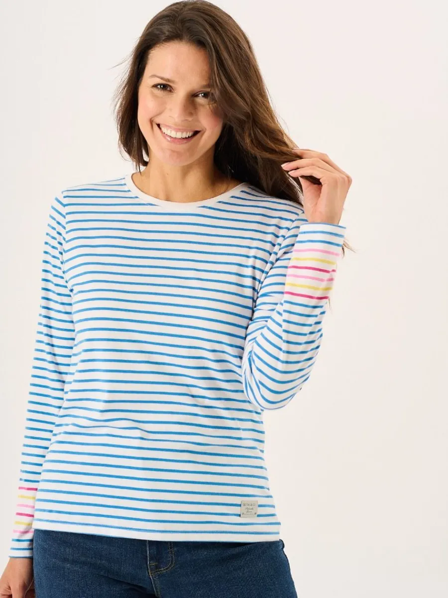 blue_and_white_long_sleev_0.webp Quba & Co Blue And White Long Sleeved Striped T-Shirt - Marin Online