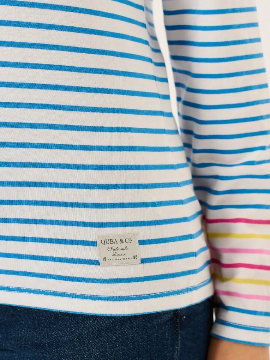blue_and_white_long_sleev_8.webp Quba & Co Blue And White Long Sleeved Striped T-Shirt - Marin Online