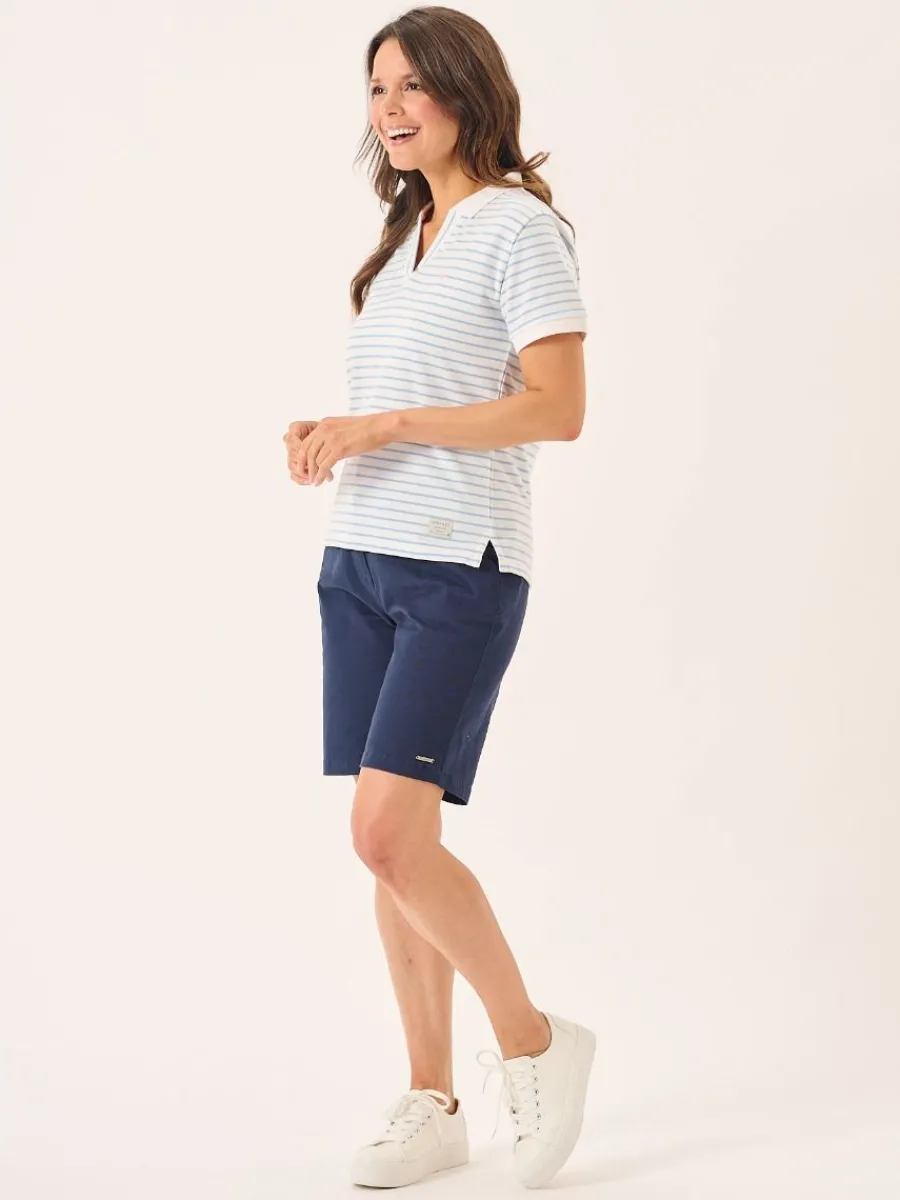 blue_and_white_striped_la_5.webp Quba & Co Blue And White Striped Ladies Polo Shirt - Petras Outlet