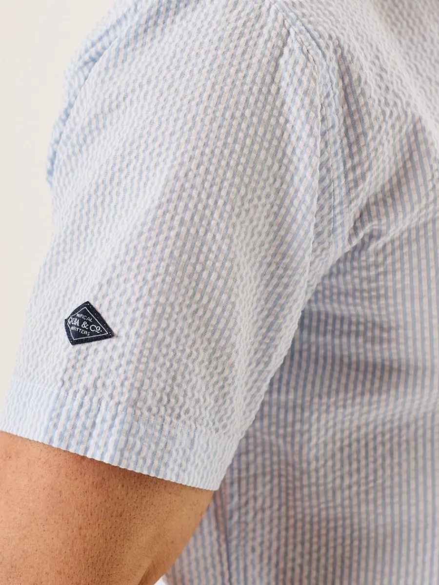 blue_and_white_striped_se_9.webp Quba & Co Blue And White Striped Seersucker Short Sleeve Shirt - Durst Best