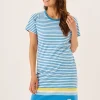 Quba & Co Blue And White Striped T-Shirt Dress - Jenna New