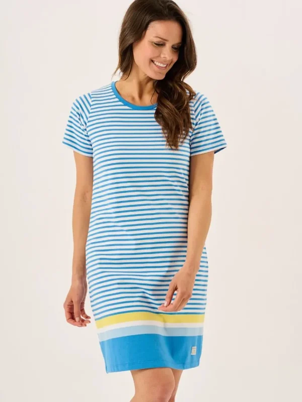 Quba & Co Blue And White Striped T-Shirt Dress - Jenna New