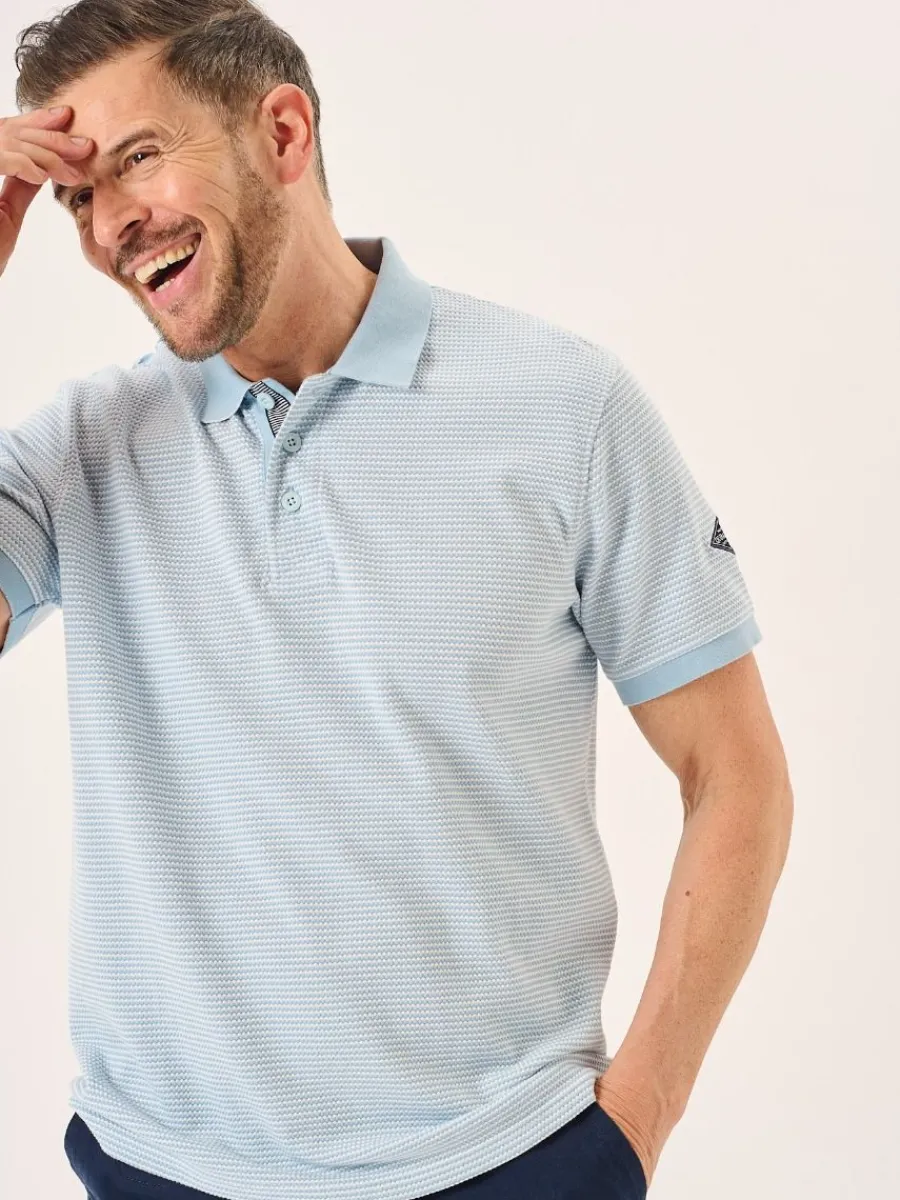 blue_and_white_textured_d_0.webp Quba & Co Blue And White Textured Design Polo Shirt - Hawke Online