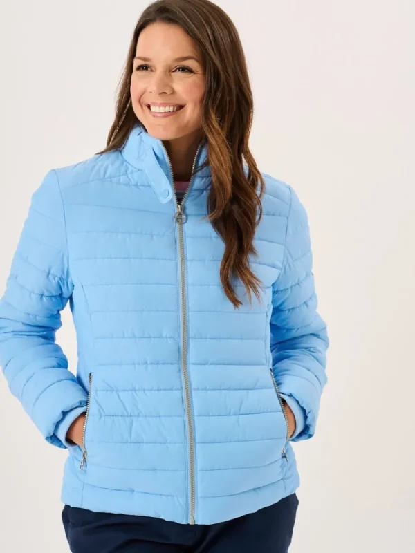 Quba & Co Blue Ladies Short Quilted Jacket - Caliso Discount