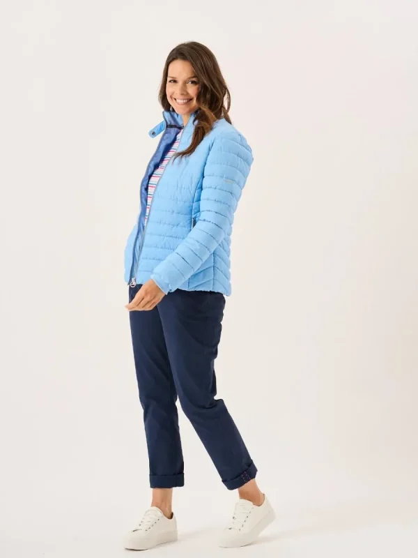 Quba & Co Blue Ladies Short Quilted Jacket - Caliso Discount