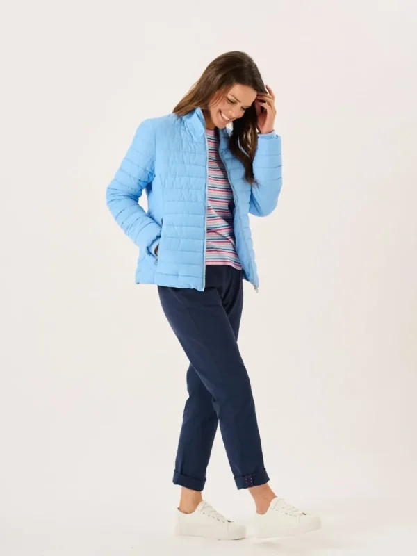 Quba & Co Blue Ladies Short Quilted Jacket - Caliso Discount