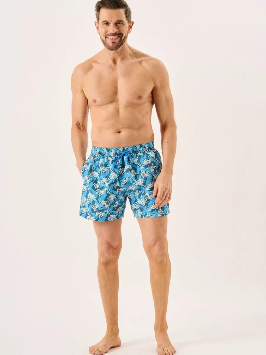 blue_leaf_print_swim_shor_3.webp Quba & Co Blue Leaf Print Swim Shorts - Seagor Sale