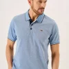Quba & Co Blue Marl Quba And Co Lifestyle Polo Shirt - Pelton Best
