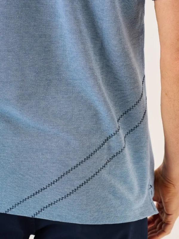 Quba & Co Blue Marl Quba And Co Lifestyle Polo Shirt - Pelton Best