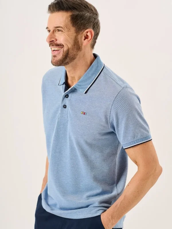 Quba & Co Blue Marl Quba And Co Lifestyle Polo Shirt - Pelton Best