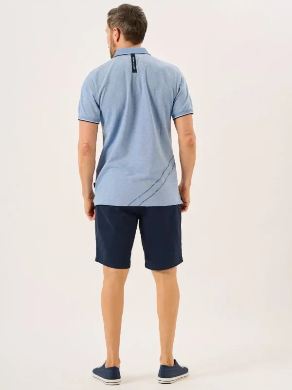 Quba & Co Blue Marl Quba And Co Lifestyle Polo Shirt - Pelton Best