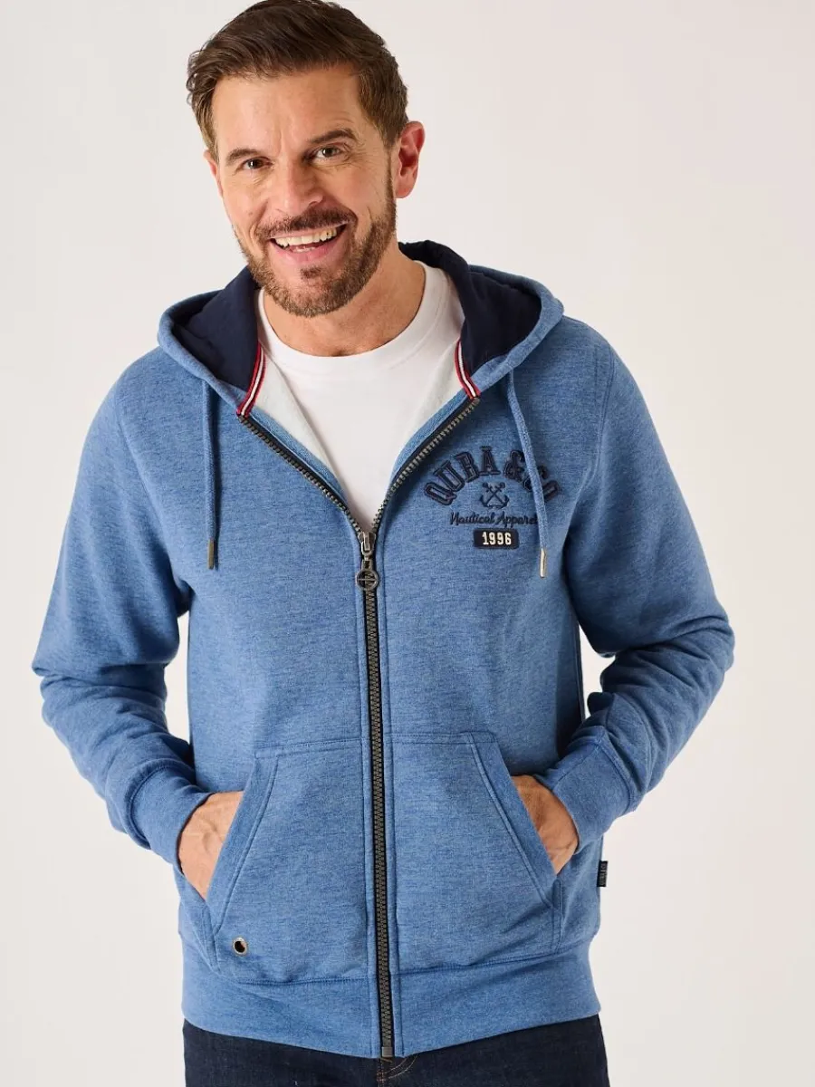 blue_marl_zip_through_qub_0.webp Quba & Co Blue Marl Zip Through Quba And Co Hoodie - Yardley Outlet
