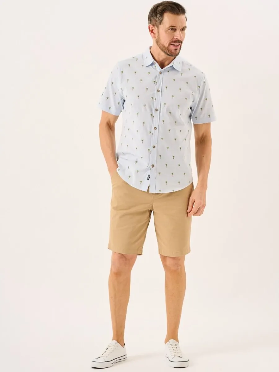 blue_palm_tree_print_shor_5.webp Quba & Co Blue Palm Tree Print Short Sleeve Shirt - Palermo Sale