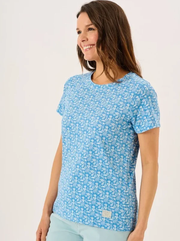 Quba & Co Blue Short Sleeve Nautical Print T-Shirt - Rhea Discount