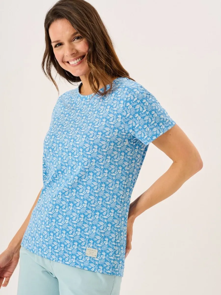 blue_short_sleeve_nautica_4.webp Quba & Co Blue Short Sleeve Nautical Print T-Shirt - Rhea Discount