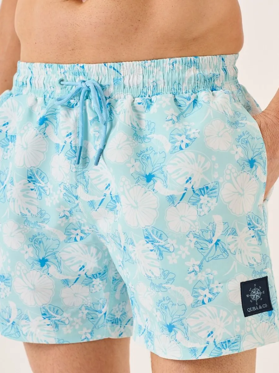 blue_tropical_print_swim__2.webp Quba & Co Blue Tropical Print Swim Shorts - Seaford Discount