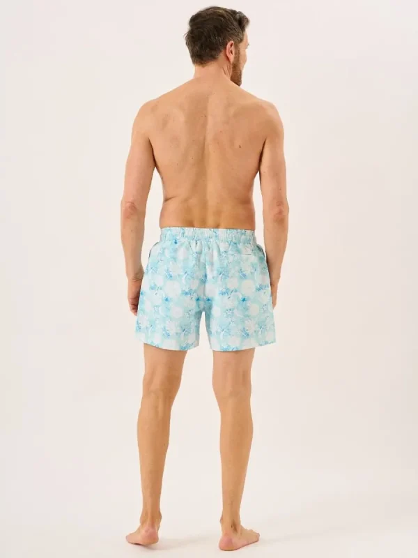Quba & Co Blue Tropical Print Swim Shorts - Seaford Discount