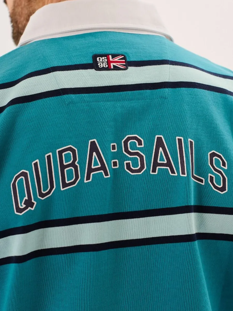 bright_teal_quba_sails_xs_11.webp Quba & Co Bright Teal Quba Sails X-Series Short Sleeved Rugby Shirt - Walton Clearance