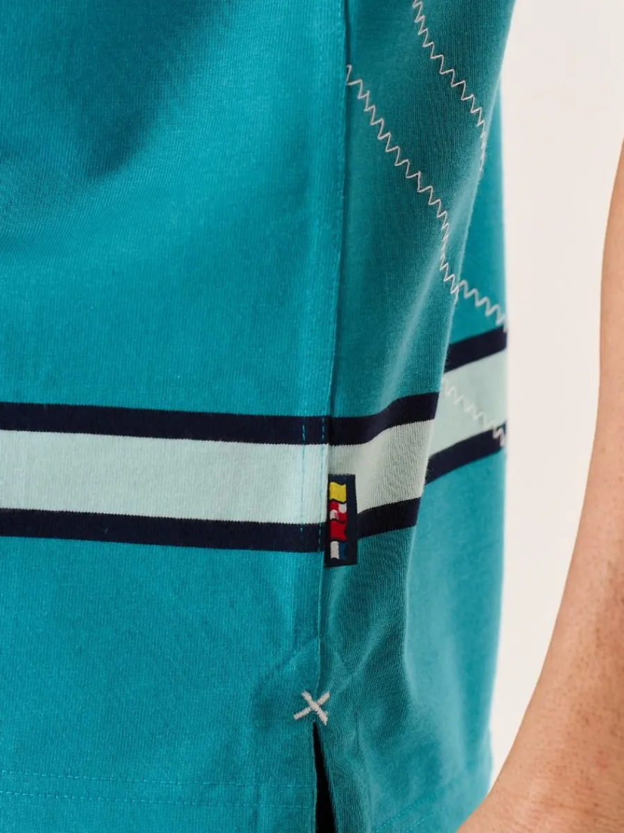 bright_teal_quba_sails_xs_9.webp Quba & Co Bright Teal Quba Sails X-Series Short Sleeved Rugby Shirt - Walton Clearance