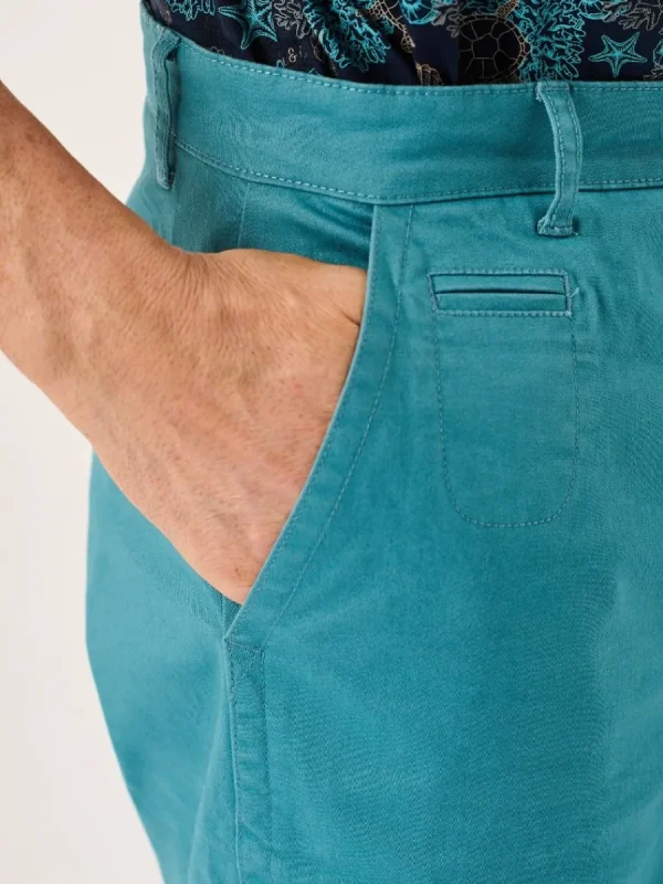 Quba & Co Bright Teal Stretch Chino Shorts - Sandor Online