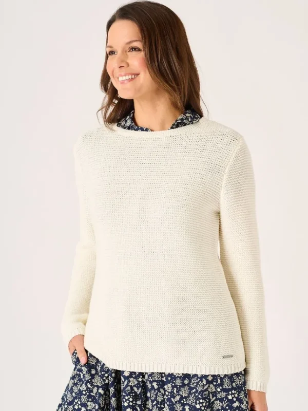 Quba & Co Browtin Tape Yarn Jumper White Sale