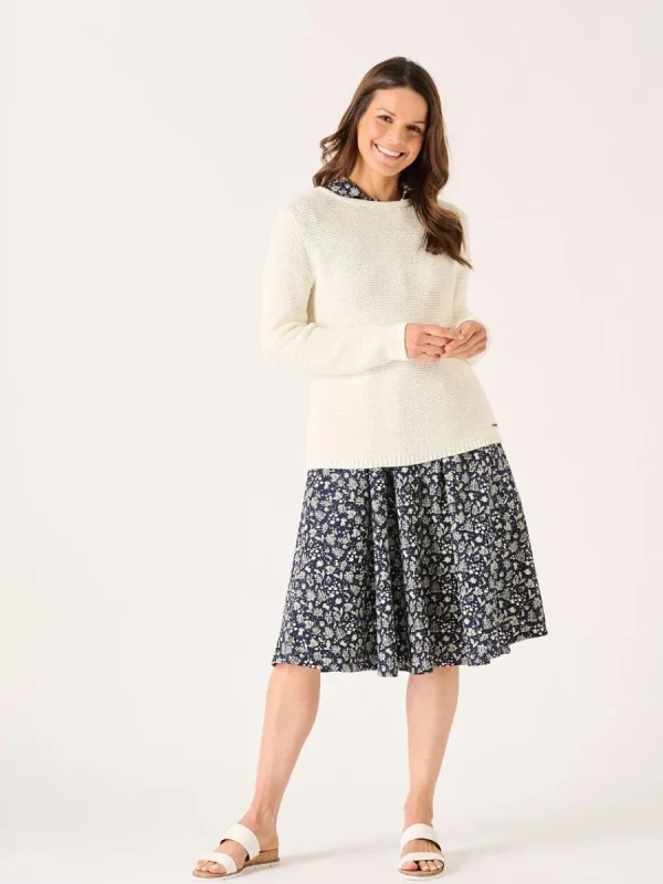 Quba & Co Browtin Tape Yarn Jumper White Sale