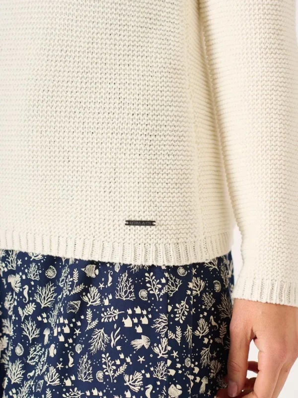 Quba & Co Browtin Tape Yarn Jumper White Sale