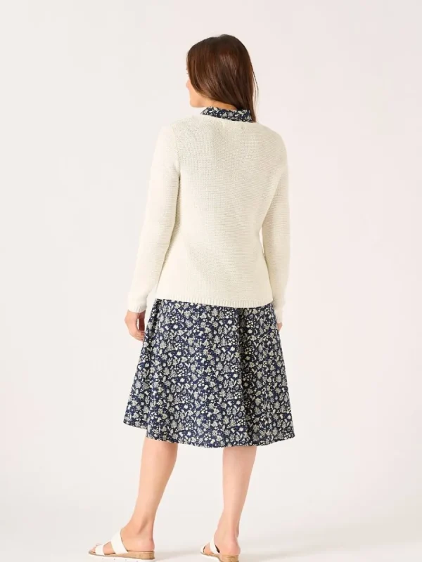 Quba & Co Browtin Tape Yarn Jumper White Sale