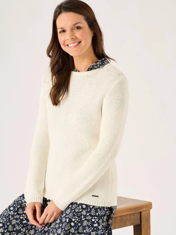 Quba & Co Browtin Tape Yarn Jumper White Sale