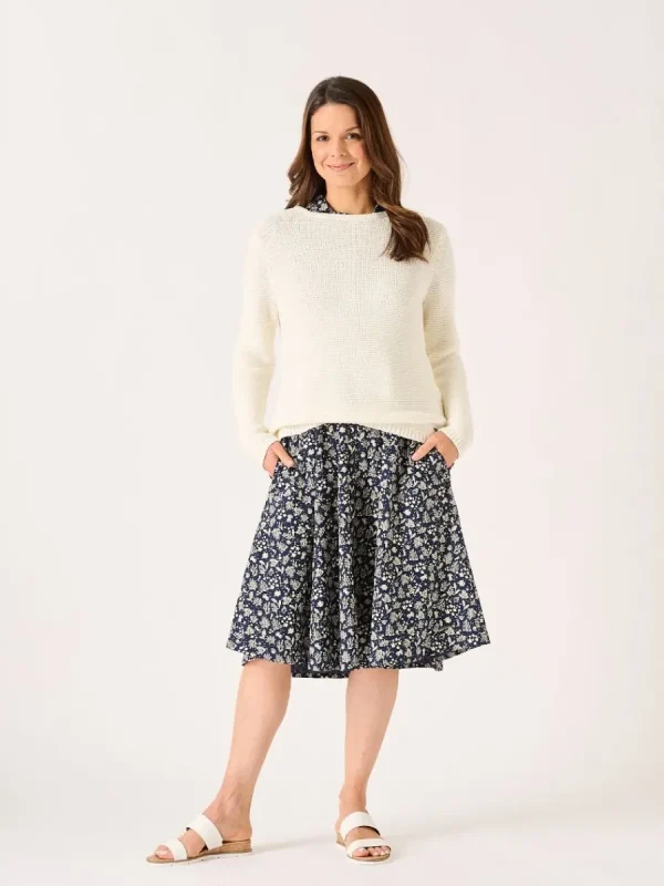 Quba & Co Browtin Tape Yarn Jumper White Sale