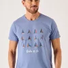 Quba & Co Cool Blue Nautical Print Lifestyle T-Shirt - Bendel New