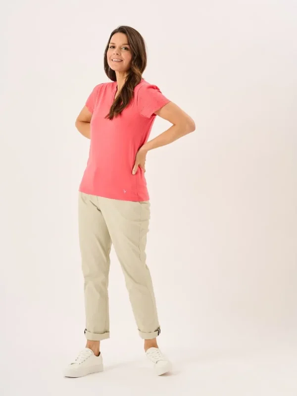 Quba & Co Coral Short Broderie Sleeved T-Shirt - Leela Online