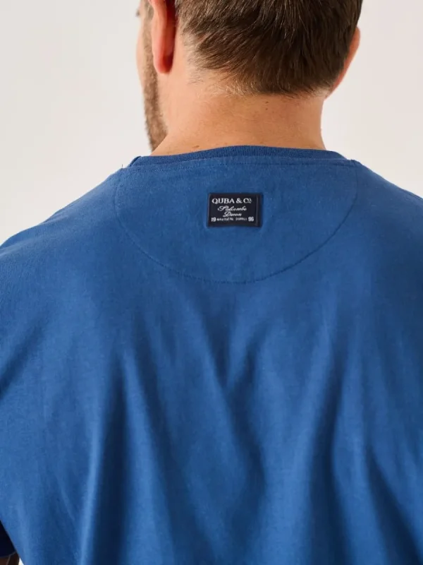 Quba & Co Dark Blue Quba And Co Nautical Design Lifestyle T-Shirt - Cromer Fashion