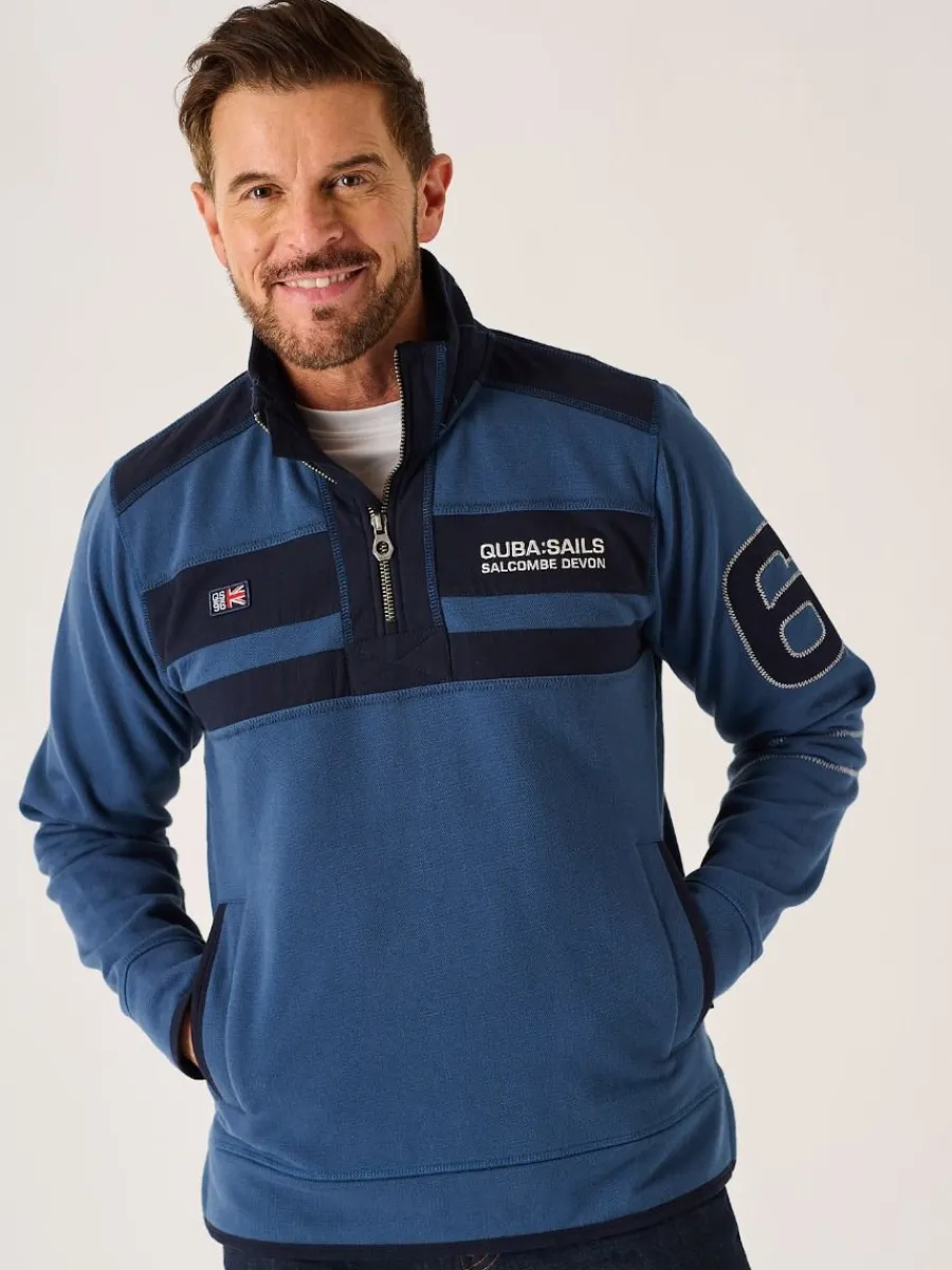 dark_blue_xseries__zip_pi_2.webp Quba & Co Dark Blue X-Series 1/4 Zip Pique Sweatshirt - Wentworth Best