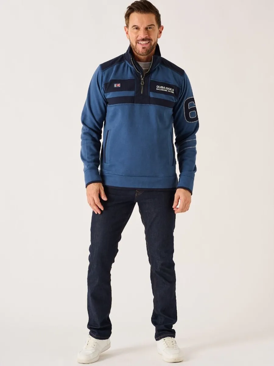 dark_blue_xseries__zip_pi_5.webp Quba & Co Dark Blue X-Series 1/4 Zip Pique Sweatshirt - Wentworth Best