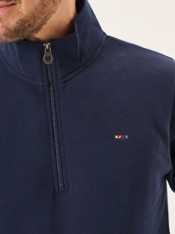 Quba & Co Dark Navy 1/4 Zip Sweatshirt - Nash New