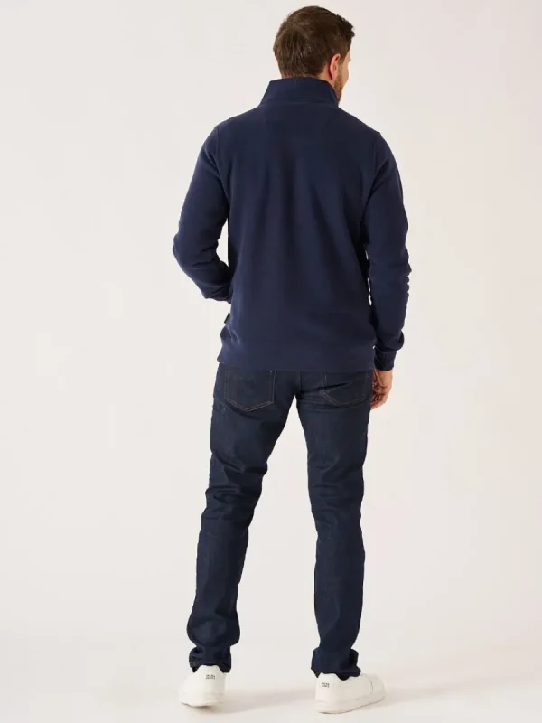 Quba & Co Dark Navy 1/4 Zip Sweatshirt - Nash New